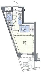 ロアール中野 3階1Kの間取り