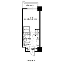 JR東海道・山陽本線 千里丘駅 徒歩5分の賃貸マンション 3階1Kの間取り