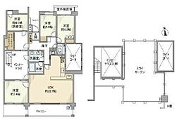 藤和高井戸東ホームズ 3階4LDKの間取り