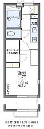 アンソレイユ 1Kの間取図画像