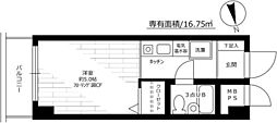 日神パレステージ相模原 ワンルームの間取図画像