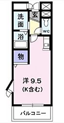 ブレヴェン ワンルームの間取図画像