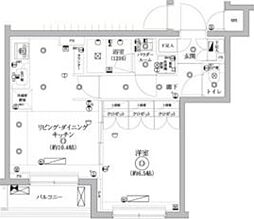 セジョリ鵜の木 2階1LDKの間取り