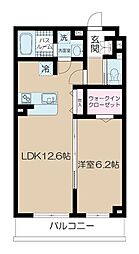 ヴァンベール光が丘公園 3階1LDKの間取り