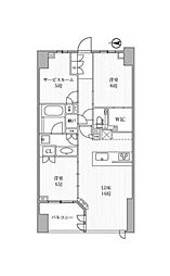 ディームス方南町 11階2SLDKの間取り