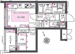 ズーム西早稲田 3階1DKの間取り