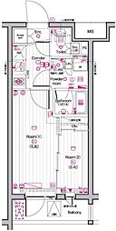 ザ・プレミアムキューブG東中野 2階2Kの間取り