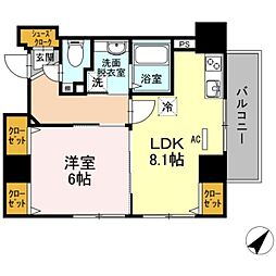 BerteSoyaKHK 1LDKの間取図画像