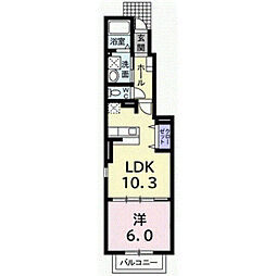 ドレー・アンファン3 1LDKの間取図画像