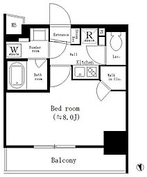 ParkCube新板橋 1Kの間取図画像