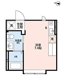 Laboratorio大岡山 ワンルームの間取図画像