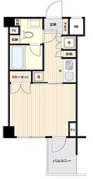 萩中イースト 1Kの間取図画像