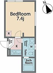 COMO 1Kの間取図画像