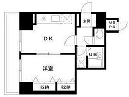 パルクFKN 1階1DKの間取り