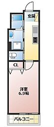 船橋市前原西8丁目アパート 1Kの間取図画像