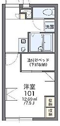 レオパレスポートサイド2 1Kの間取図画像