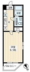 アンベリール吉祥寺EAST 1Kの間取図画像