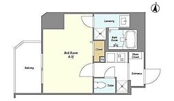 La Douceur大森山王 10階1Kの間取り