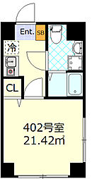 ブローテ三ノ輪 1Kの間取図画像