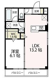 グランシャリオ 1LDKの間取図画像