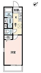 Amour白楽 1Kの間取図画像