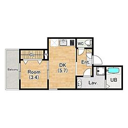 ジーメゾン西湊ウィシエ 3階/-