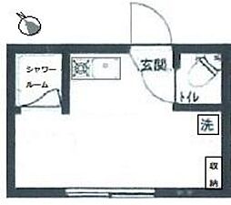 アーバンプレイス早稲田コアA ワンルームの間取図画像
