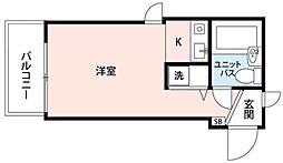 PLENDY宮前平 2階ワンルームの間取り