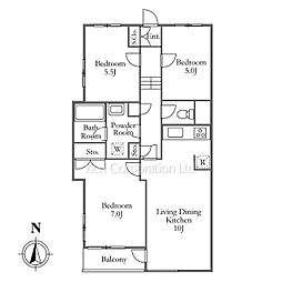 ＲＥＳＩＤＥＮＣＥ−ＭＩＴＳＵＯ 3階3LDKの間取り