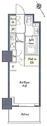 プライムメゾン板橋 ワンルームの間取図画像