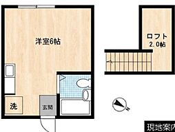 メゾン北雄 ワンルームの間取図画像