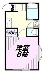 第5相互ハイツ 1DKの間取図画像