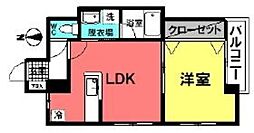 エルフハイツ 2階1LDKの間取り