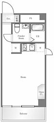 藤和新宿御苑コープ ワンルームの間取図画像