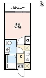 ラ・ルーチェ四ツ木 1Kの間取図画像