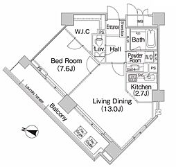 ミレニアムガーデンコート 1LDKの間取図画像