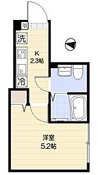 エクセラン立石 3階1Kの間取り