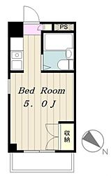 アルファーステージ淵野辺 ワンルームの間取図画像