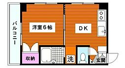 アイル目黒 1DKの間取図画像