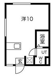 アヤセ212 ワンルームの間取図画像