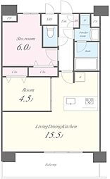 コンステレーション 9階1SLDKの間取り