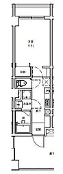 シェドゥーヴル世田谷給田 2階1Kの間取り