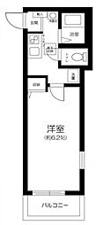 REVE中村橋 1Kの間取図画像