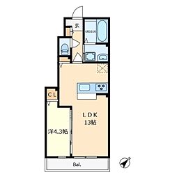 Ｓｗｅｅｔ　ＨｏｍｅII 1階1LDKの間取り