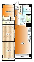 ヴェルドミール聖蹟桜ヶ丘 3LDKの間取図画像