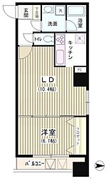 アクアコート 7階1LDKの間取り
