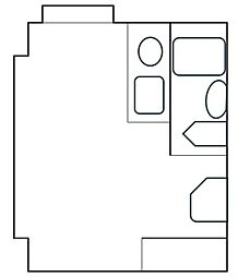 ベルメゾン小木 ワンルームの間取図画像