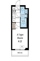 都営浅草線 西馬込駅 徒歩11分の賃貸マンション 1階1Kの間取り