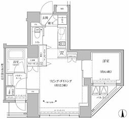 リルシア上野イースト 1LDKの間取図画像