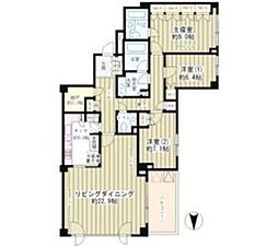 大山パークヒルズ 2階3LDKの間取り